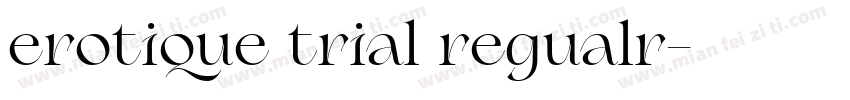 erotique trial regualr字体转换